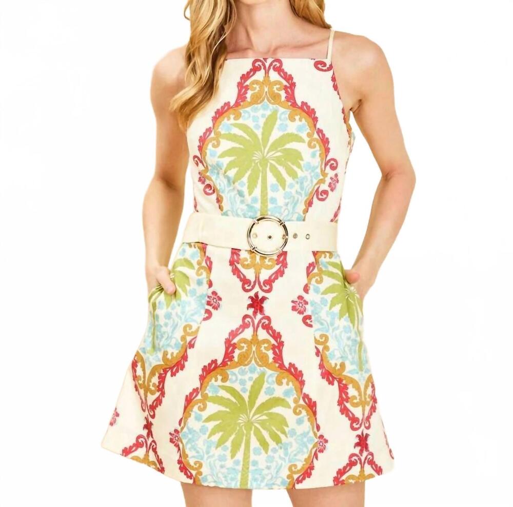 NEW MESTIZA NEW YORK havana mini dress in mediterranean sage